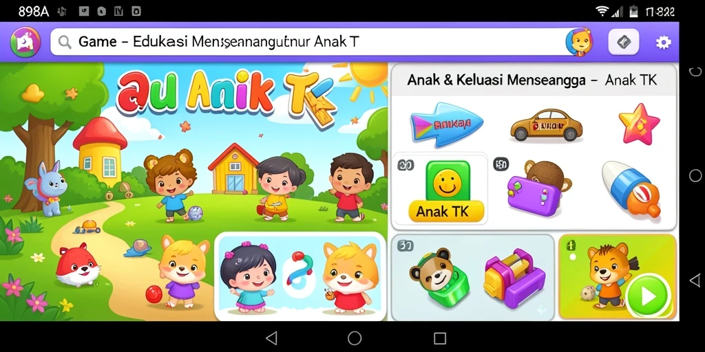 Antarmuka permainan edukatif yang menarik dan interaktif
