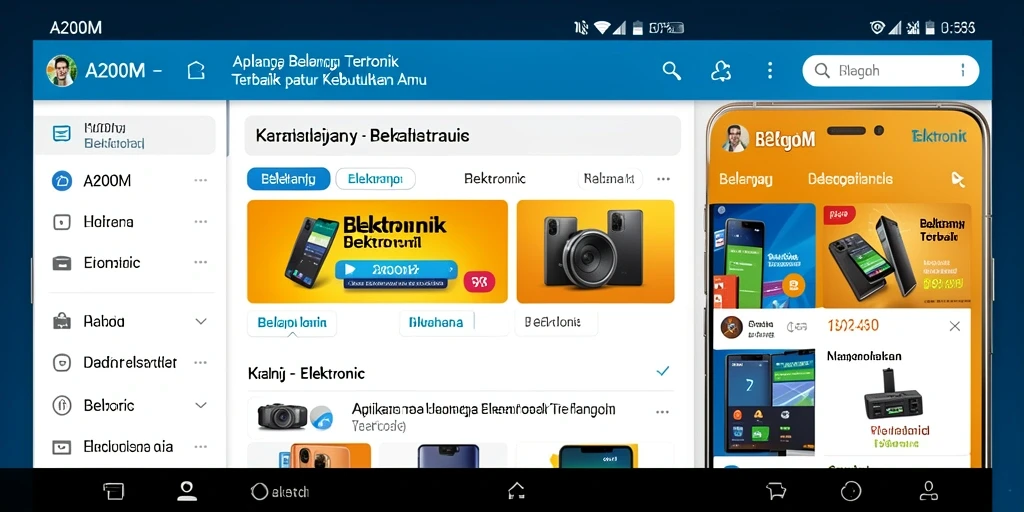 Tampilan antarmuka A200M yang sederhana dan fungsional.