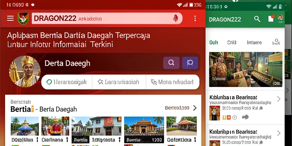 Antarmuka pengguna DRAGON222 yang informatif dan mudah digunakan.