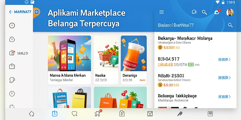 Tampilan antarmuka MARINA77 yang menarik dan mudah digunakan.