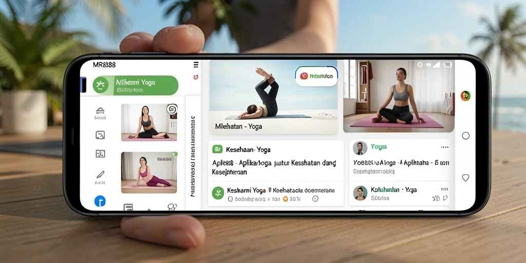 Tampilan antarmuka utama aplikasi MR888 untuk yoga.
