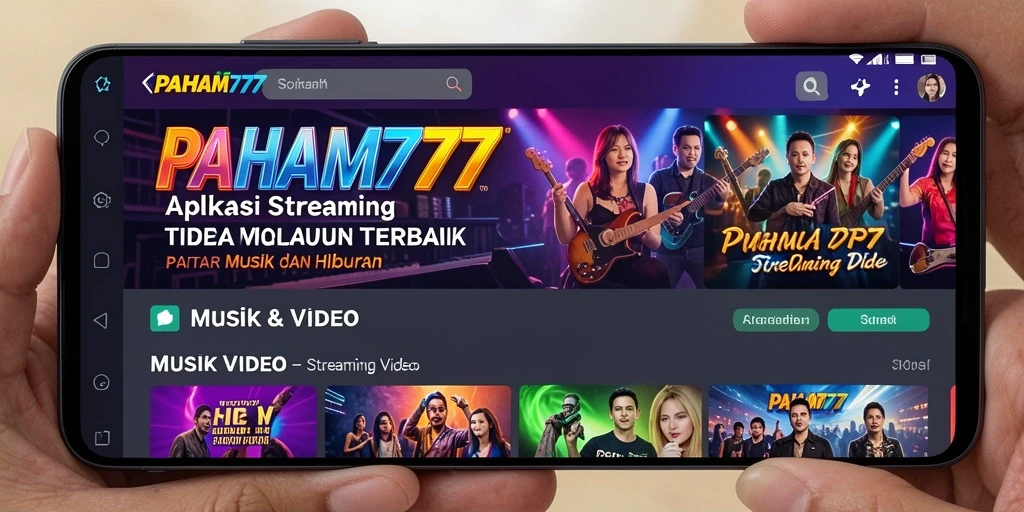 Antarmuka utama PAHAM777 menampilkan berbagai pilihan video Streaming.