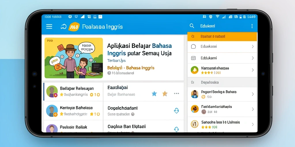 Tampilan antarmuka aplikasi POL88 yang menarik untuk belajar Bahasa Inggris.